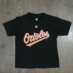 Orioles black baseball tee